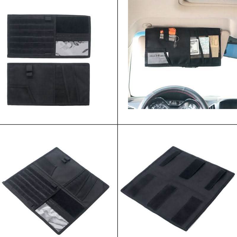 Car Sun Visor Organizer - 1000D Nylon Storage Panel - Vezir