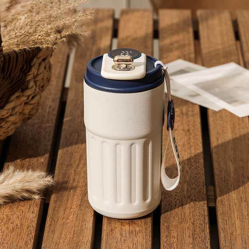 Smart Digital Thermal Bottle - 450ml Insulated Coffee Mug - Vezir