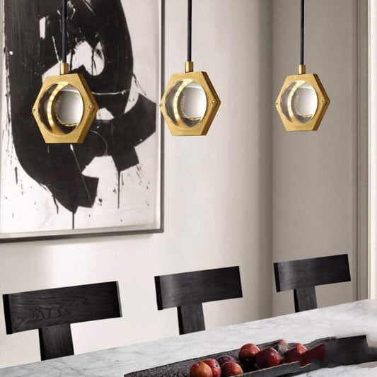 Copper Crystal Chandelier - Luxury Bedside Table Lamp - Vezir