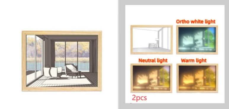 Illuminated LED Picture Light - Sunshine Simulation Night Lamp - Vezir