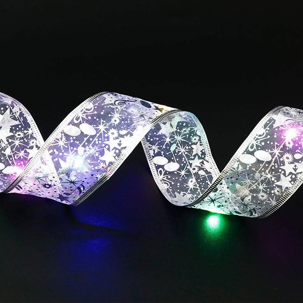 Christmas Fairy Lights - Ribbon Bow Tie String Decoration - Vezir
