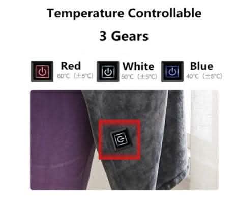 USB Heated Blanket - Winter Flannel Electric Warm Shawl - Vezir