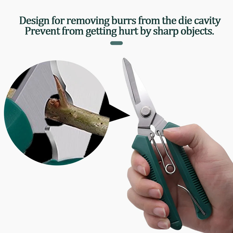 Heavy-Duty Metal Garden Scissors – Precision Straight Blade Pruning Shears