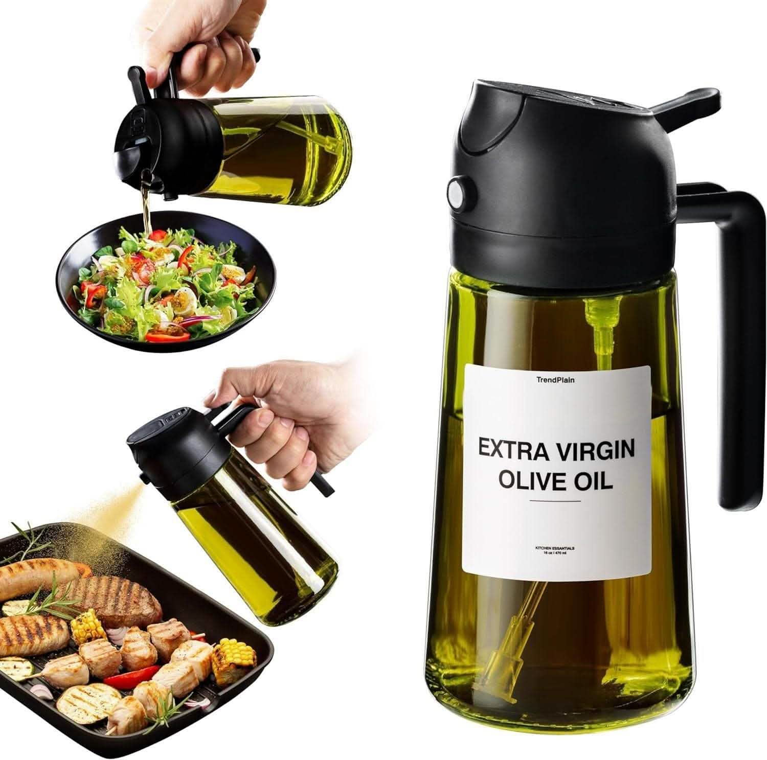 Dual-Purpose Glass Oil Dispenser - Portable Fuel Injector - Vezir