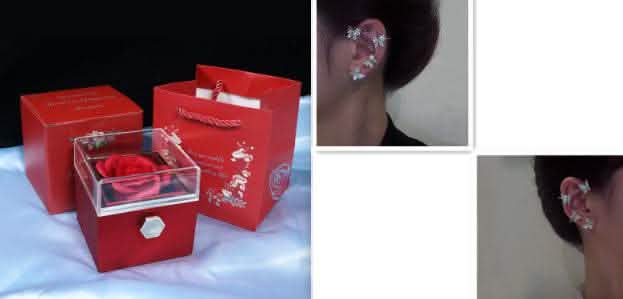 Rotating Rose Gift Box - Soap Flower Valentine's Day Present - Vezir