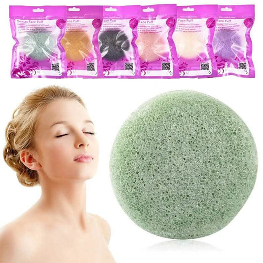 Konjac Face Sponge - Natural Facial Cleansing Exfoliator - Vezir