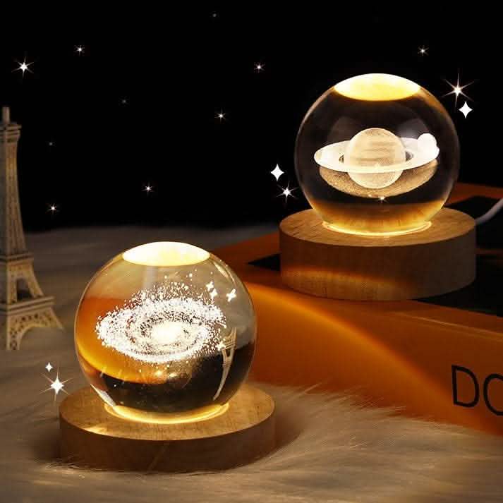 Starry Sky Crystal Ball Lamp - Moon Projection Night Light - Vezir