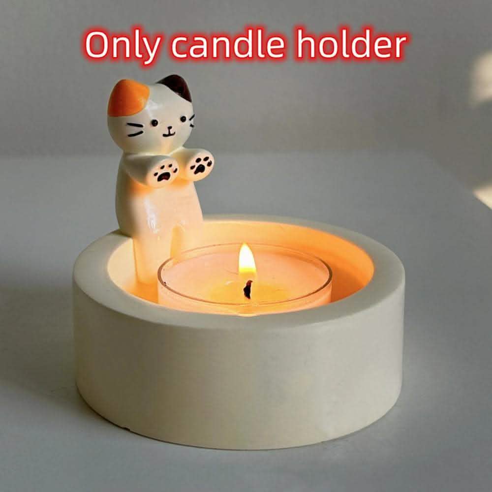 Cute Cat Candlestick Holder - Creative Aromatherapy Candle Holder - Vezir