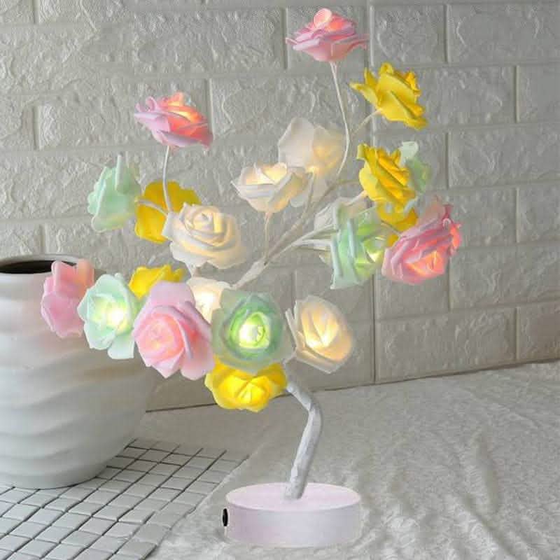 Rose Flower LED Lamp - USB Battery Bonsai Tree Night Light - Vezir