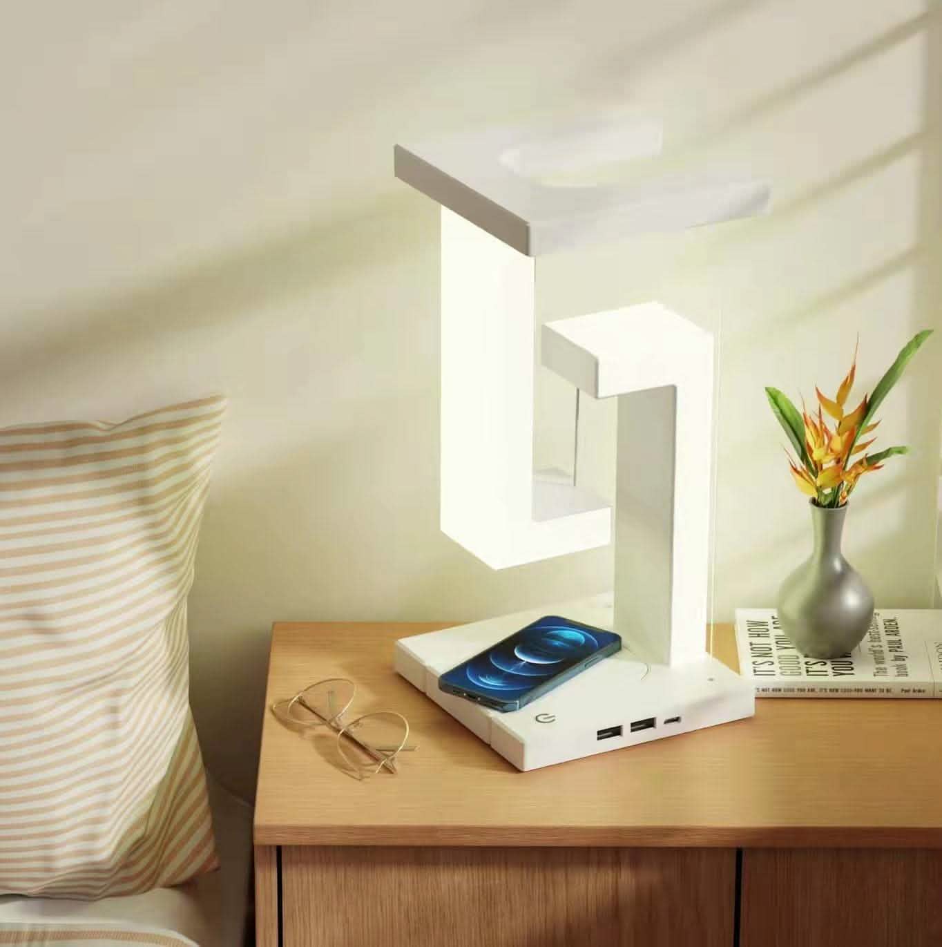 Wireless Charging Floating Lamp - Smart Suspension Table Light - Vezir