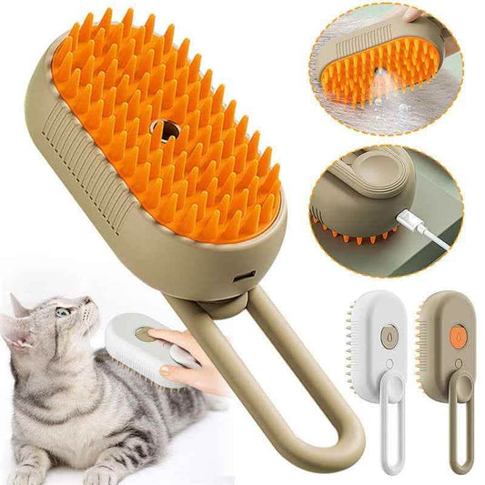 Premium Steam Pet Brush - Electric Grooming Spa System - Vezir