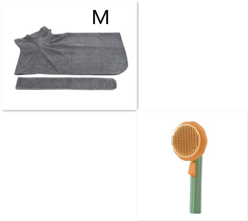Self-Cleaning Pet Cat Brush - Steel Wire Hair Removal Comb - Vezir
