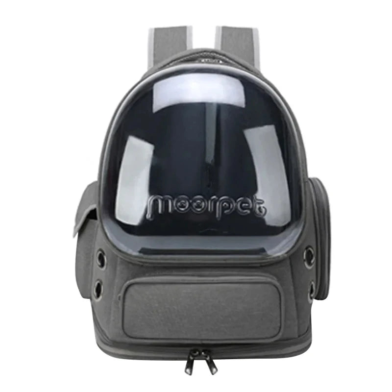 Transparent Pet Cat Carrier Bag Outdoor Travel Backpack for Cats Small Dogs Breathable Cat Carrying Bag Pet Supplies Grey