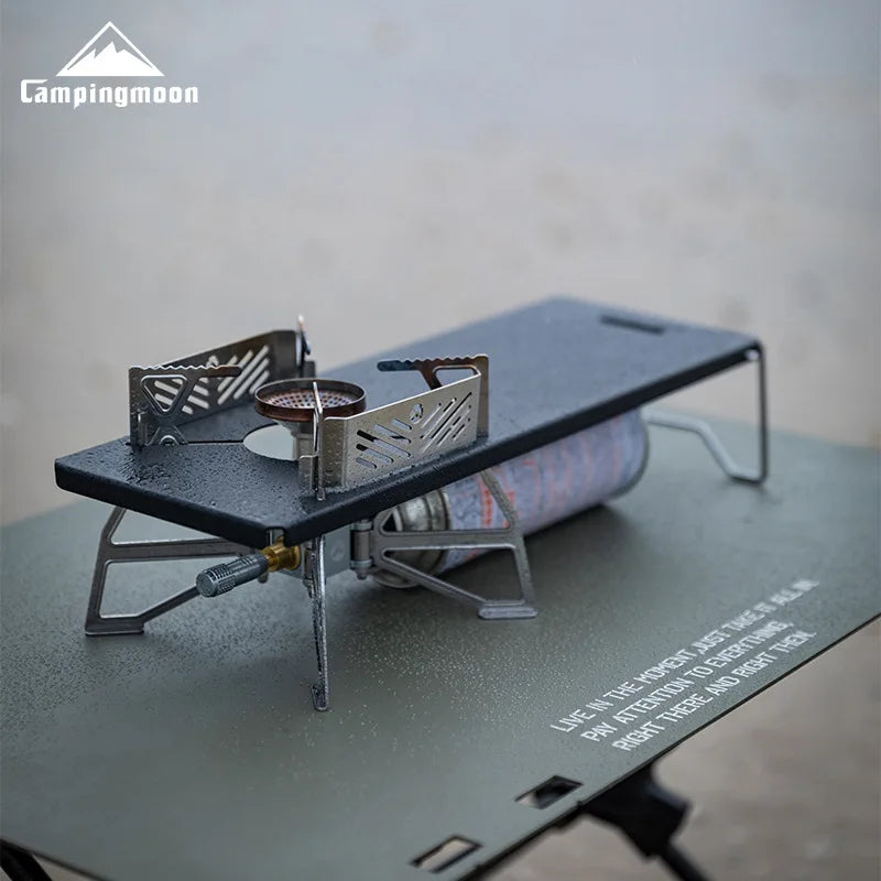 Black Camping Accessories Set Portable Camp Kitchen Table Outdoor Camping Gas Stove Burner Rack Folding Table