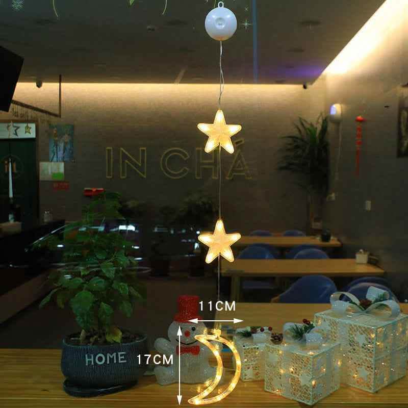 Elite Christmas LED Star Window Lights - 3-Piece Suction Set - Vezir