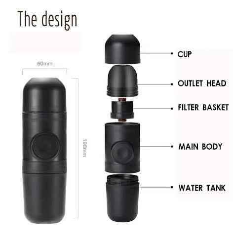Portable Mini Coffee Machine - Compact Espresso Maker - Vezir