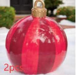 60CM Inflatable Christmas Ornament Ball - Giant PVC Decoration - Vezir