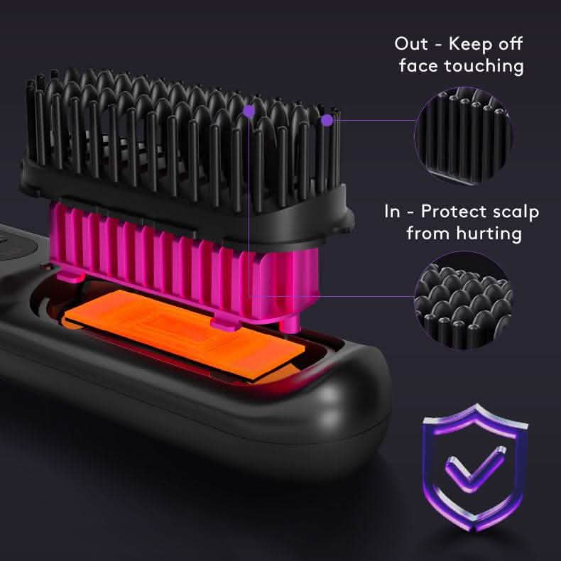 2-in-1 Wireless Hair Straightener - USB Charging Hot Curler - Vezir