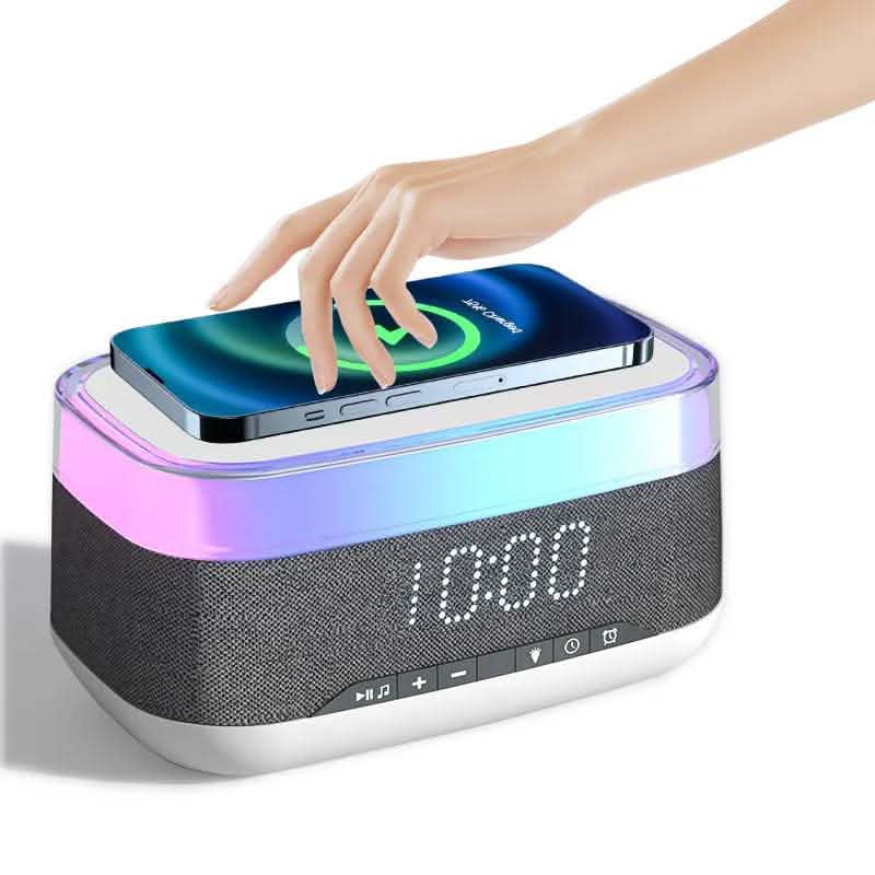 Smart Multifunctional Alarm Clock - Bluetooth Speaker Wireless Charger - Vezir