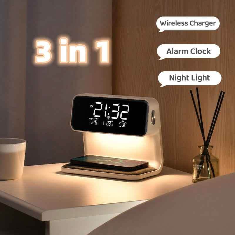 Luxury Smart Bedside Station - 3-in-1 Wireless Charging Hub - Vezir