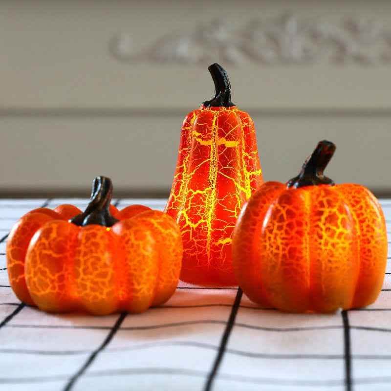 Halloween Pumpkin Lantern - LED Candle Lamp Resin Luminous - Vezir