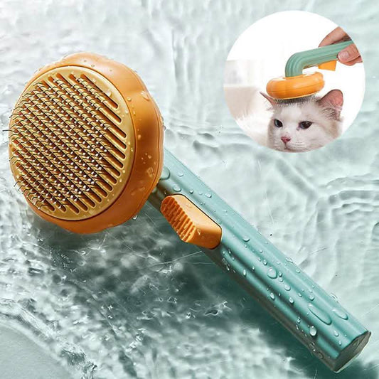 Self-Cleaning Pet Cat Brush - Steel Wire Hair Removal Comb - Vezir
