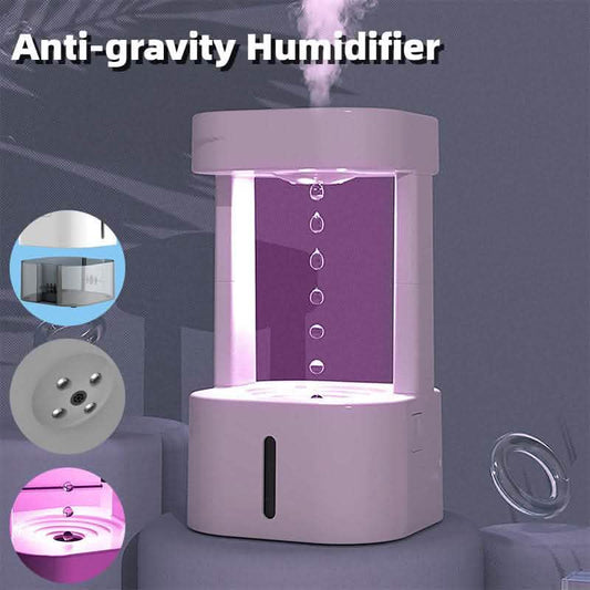 Anti-Gravity Water Drop Humidifier - 580ML Quiet Mist Spray - Vezir