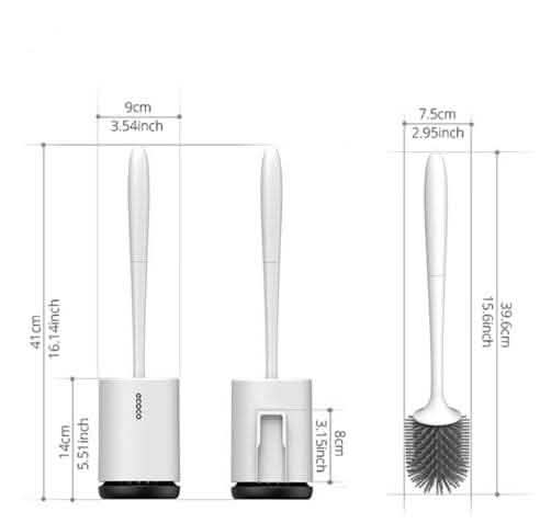 Non-Stick Toilet Brush Head - Soft Plastic Cleaning Tool - Vezir