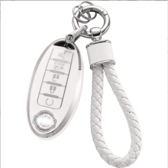 Silver Edge Car Key Cover - Matching Key Chain Pendant - Vezir