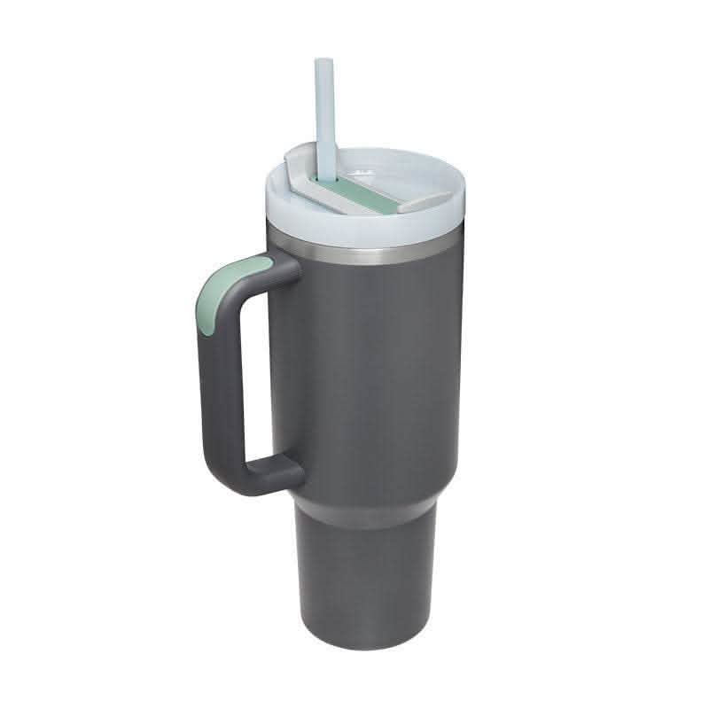 40oz Insulated Tumbler - Stainless Steel Travel Mug with Handle - Vezir