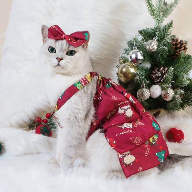 Spring Summer Dog Dress - Cotton Floral Pet Clothing - Vezir