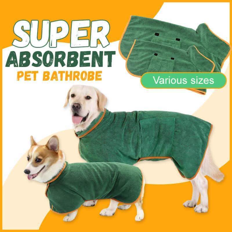 Absorbent Pet Bathrobe - Microfiber Waist-Wrapped Dog Towel - Vezir