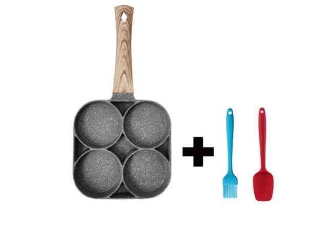 4-Hole Breakfast Pan - Multi-Function Non-Stick Egg Maker - Vezir