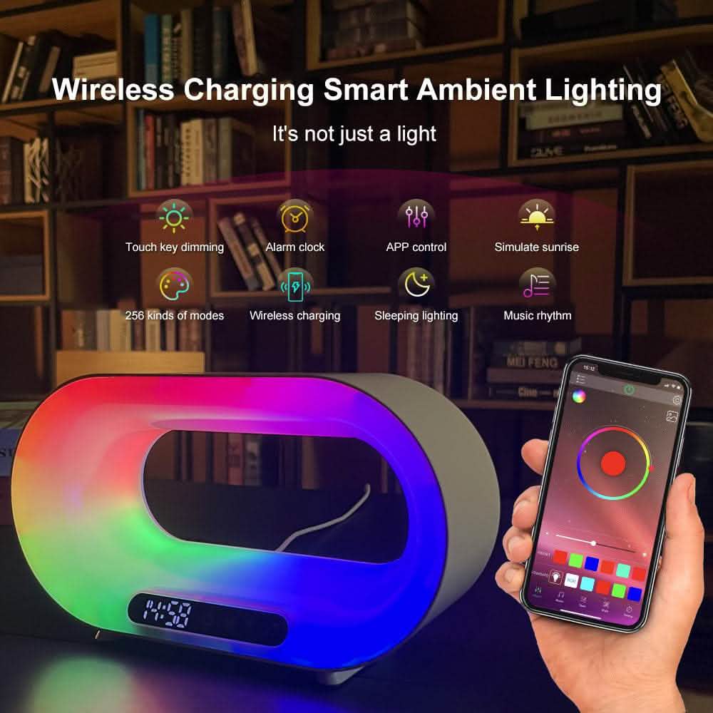 3-in-1 LED Night Light - APP Control RGB Wireless Charger - Vezir