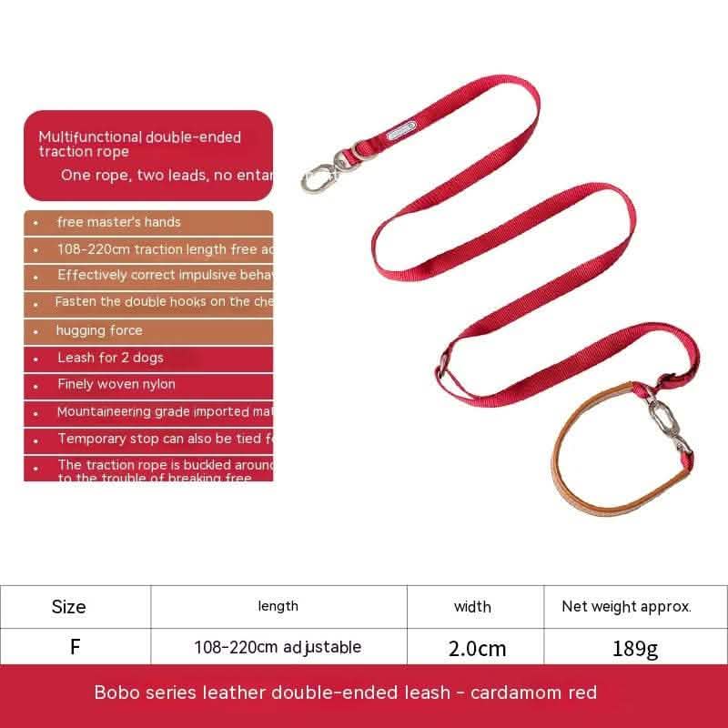 Hands-Free Dog Leash - Large Dogs Knitted Belt Traction Rope - Vezir