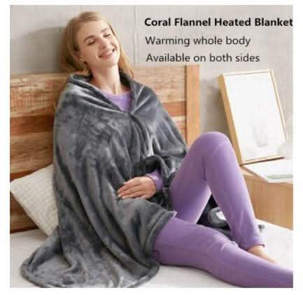 USB Heated Blanket - Winter Flannel Electric Warm Shawl - Vezir