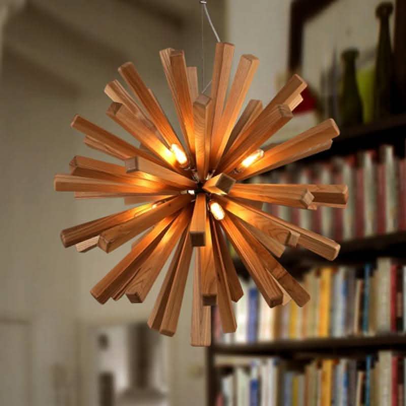 Nordic Wood Art Chandelier - Creative Personality Lighting - Vezir