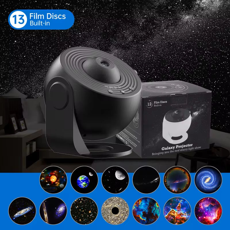 Night Light Galaxy Projector Starry Sky Projector 360° Rotate Planetarium Lamp for Kids Bedroom Valentines Day Gift Wedding Deco Space Grey Usb Plug
