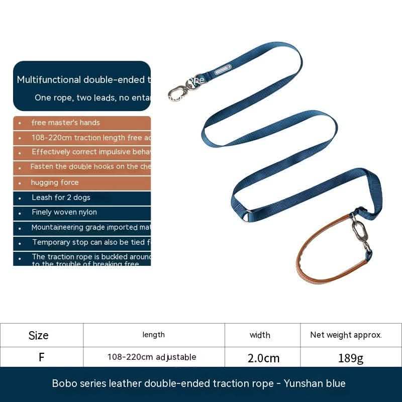 Hands-Free Dog Leash - Large Dogs Knitted Belt Traction Rope - Vezir