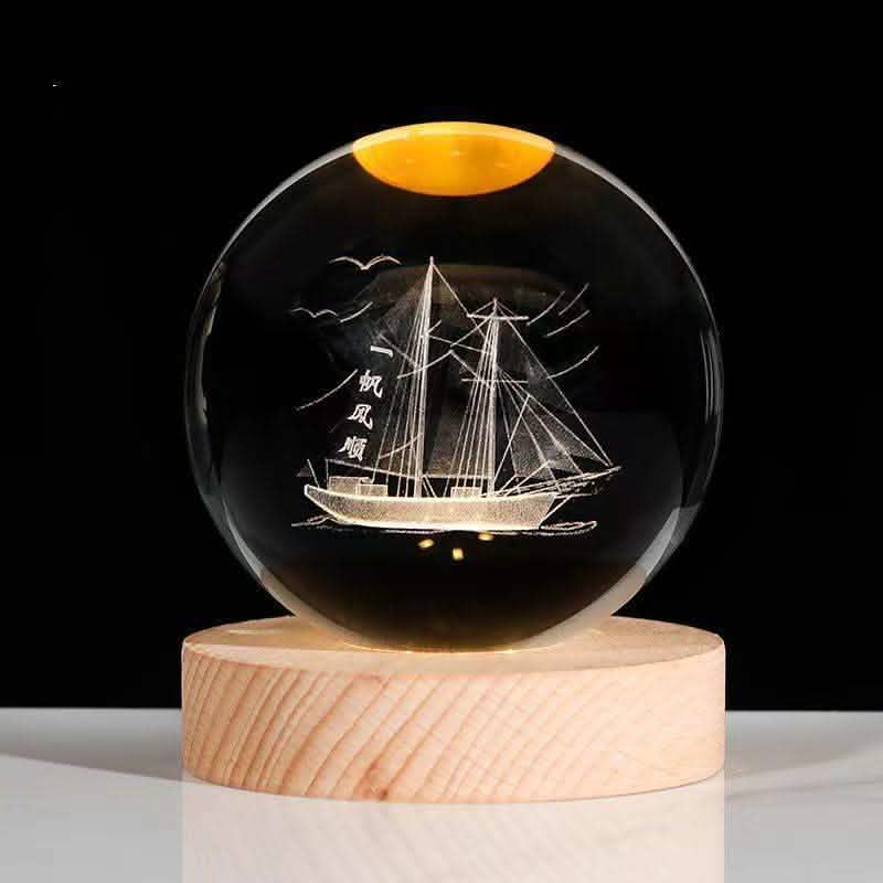 Starry Sky Crystal Ball Lamp - Moon Projection Night Light - Vezir