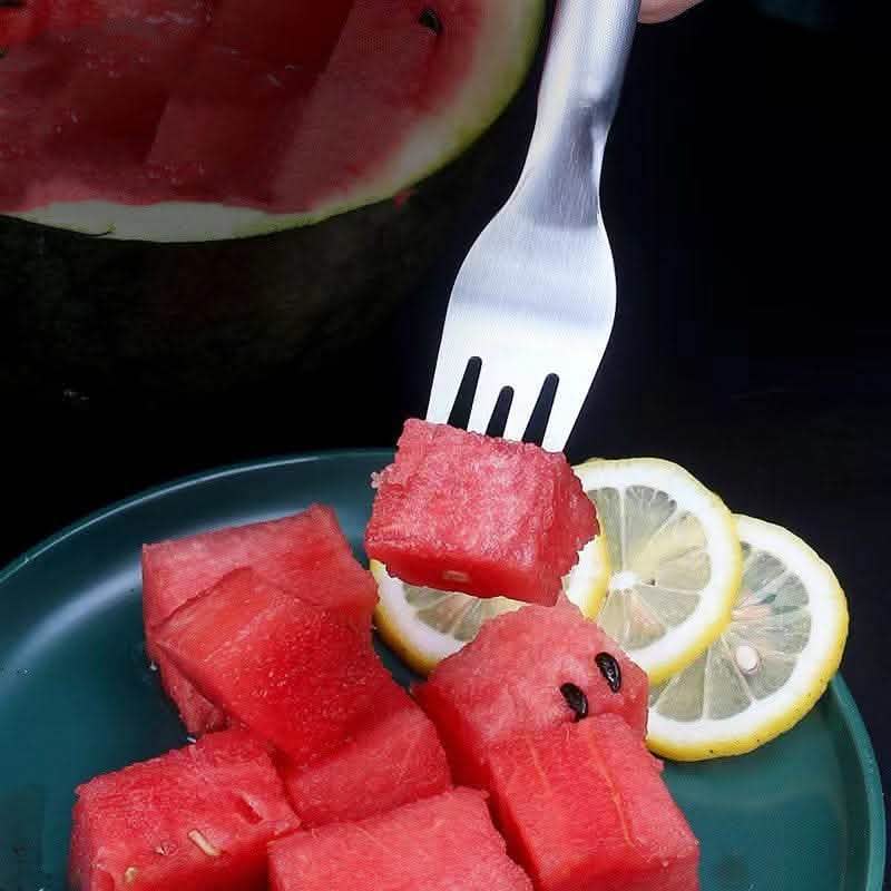 2-in-1 Watermelon Slicer - Stainless Steel Fork Cutter Tool - Vezir