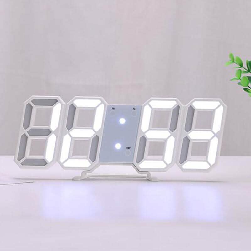 3D LED Wall Clock - Digital Sound Control Alarm Temperature - Vezir