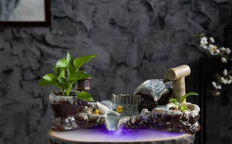 Ceramic Water Fountain - Flowing Prosperity Home Decor - Vezir