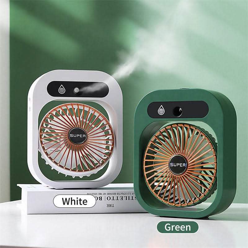 USB Rechargeable Misting Fan - 3-Speed Air Cooler Humidifier - Vezir