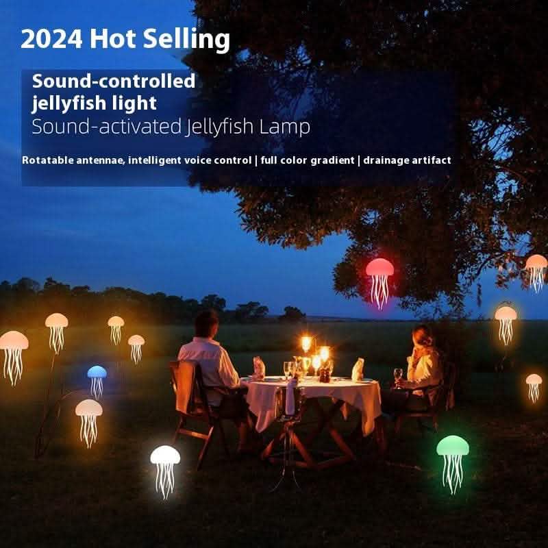 LED Jellyfish Mood Lamp - Portable Night Light Table Decor - Vezir