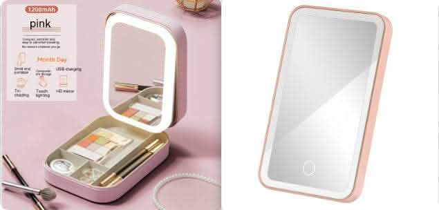 LED Makeup Storage Box - Portable Travel Cosmetics Organizer - Vezir