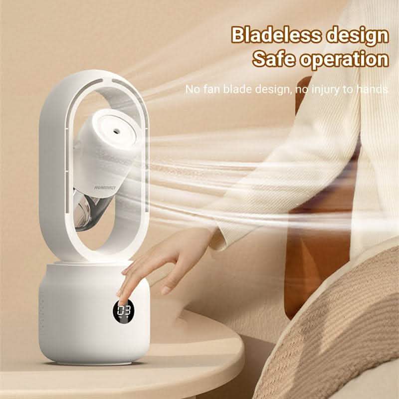 Water Cooled Mist Fan - USB Rechargeable Bladeless Humidifier - Vezir