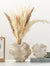 Ceramic Vase Geometric Wavy Patterns Petal Shape Porcelain Crafts Accessories for Flower Arrangement Flower Vase Home Decoration