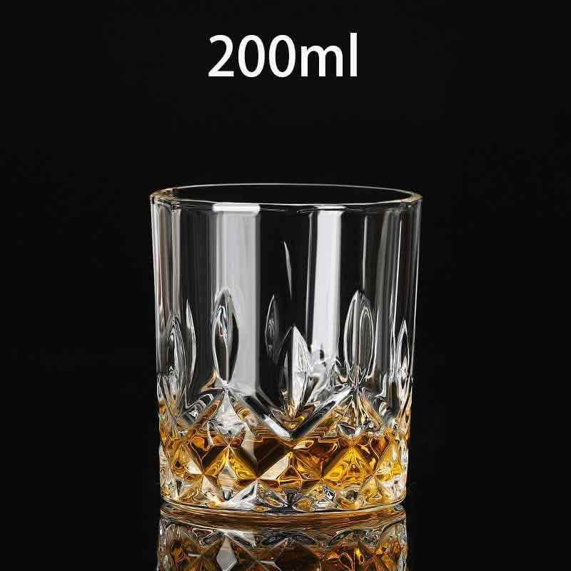 Transparent Wine Bottle & Whiskey Glass Set - European Style - Vezir