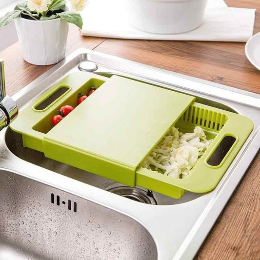 Multi-Function Cutting Board - Sink Drain Basket Kitchen Tool - Vezir